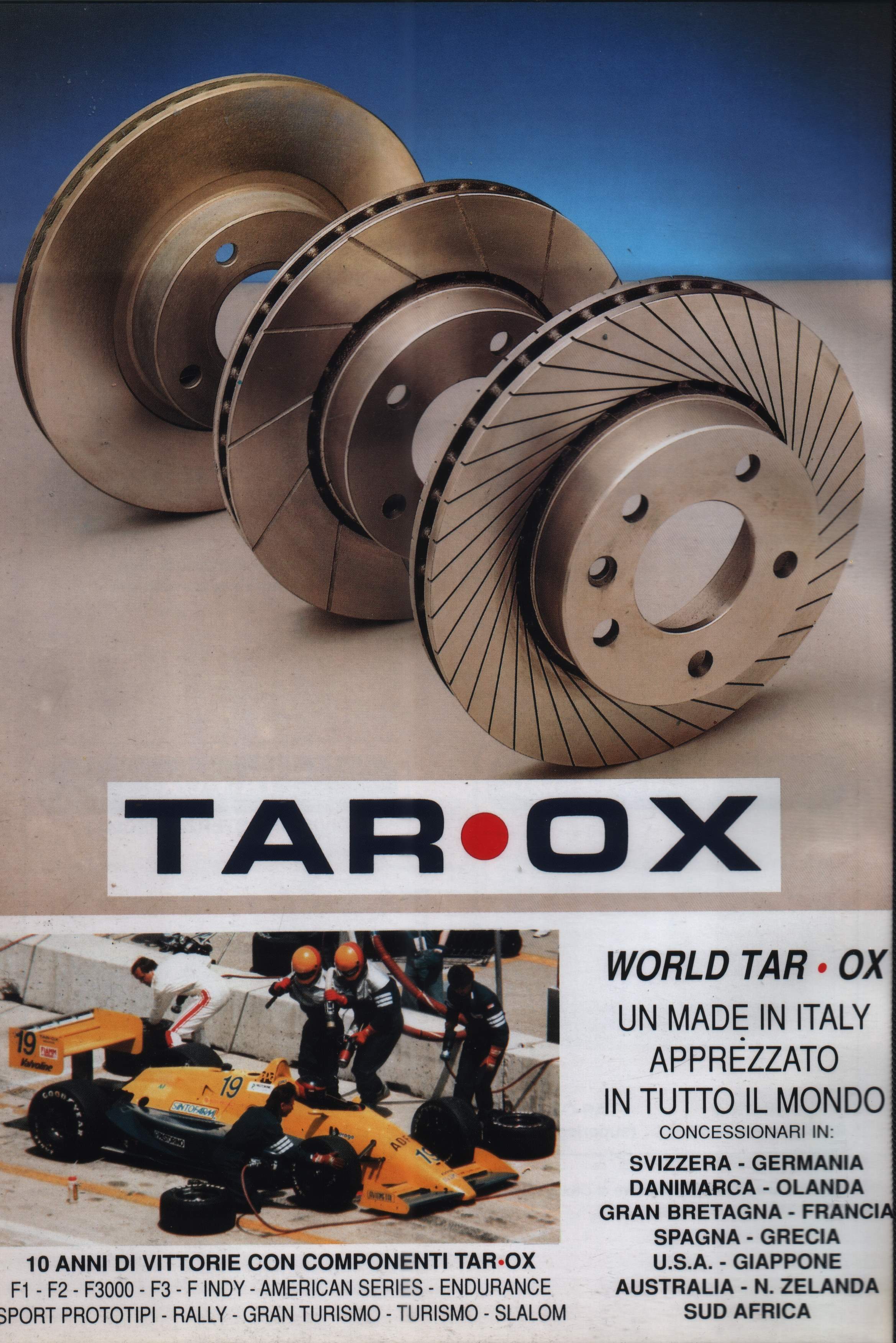 TAROX catalogue circa 1990 back